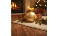 Matte Gold Christmas Ball Ornament Satin Christmas Ornament Minimalist Bauble Odorless for Mantel, Storefront