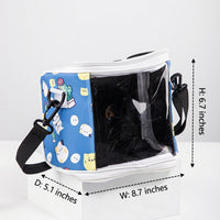 Hamster Carrier Bag with Clear Window, Soft Sided Hamster Travel Bag for Small Pet, Adjustable Shoulder Strap for Outdoor Outgoing Travel Use