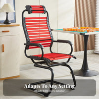 Woven Strap Chair Breathable Sled Base Seating Flexible Support Ergonomic Design for Conference Room