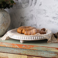 French Vintage Wooden Bead Tray Round Storage Tray