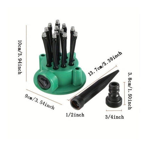 360 Degree Sprinkler Easy to Install Outdoor Watering Gear Gentle Mist Spray