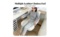 Reclining Function Upholstered Swivel Chair Adjustable Height Upholstered Rolling Armchair Comfortable Cushioning Seating Furniture Ergonomic Design for Home Users, Office Workers, Students, Study Room, Bedroom
