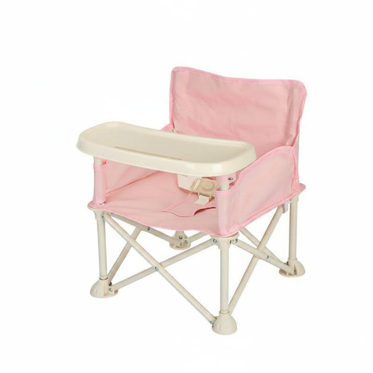 Foldable Baby Beach Chair with Backrest Folding Baby Chair Safety Strap Infant Learning Seat Sun Canopy for Babies, Infants, Outdoor, Camping, Garden, Patio
