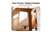 Wheeled Two-Shelf Stand Mobile Design End Table adaptable for Small areas