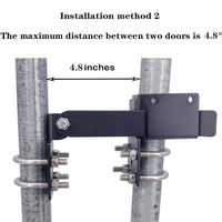 Chain Link Fence Latch Heavy Duty Double Latch Lock for 1.375 Inch Fence Frame