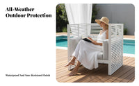 4 Pieces Waterresistant 4-Piece Patio Seating Group sun-resistant Outdoor Furniture Weather-Resistant Garden Lounge Set Low Maintenance for Families, Homeowners, Adults, Balcony, Backyard, pool area, Porch