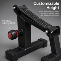 Deadlift Jack, Barbell Jack for Loading and Unloading Weight Plates, Portable Steel Weightlifting Jack, Adjustable Shock Absorption