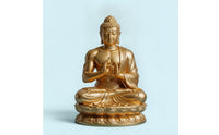 Statue with Lotus Pedestal Zen Buddha Figurine Long-Lasting for Entryway