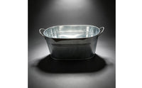 Galvanized Ice Tub Rust-Resistant Cooler Lightweight for Backyard Gatherings