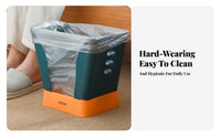 Expandable Trash Can Modern Design Adjustable Garbage Bin Accessible Top Waste Basket Easy to Clean Accessible Top Trash Can