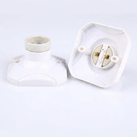 Garage Lighting Light Fitting for Pendant Light, E27 Lamp Holder and Bulb Holder, Flame Retardant E27 Lamp Ceiling Pendant, 2 Pack Plastic Set