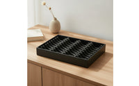Jewelry Display Box with Grooves Rectangular Bracelet Organizer Tray Bracelet Display Box Divided Multi-Slot for Retailers