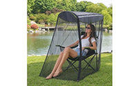 Zippered Bug Net Canopy with Stakes Mesh Outdoor Chair Enclosure with Zipper Breathable Chair Canopy with Bug Net Foldable for Travelers