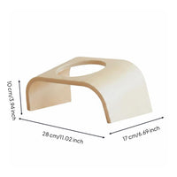 Tilted Wooden Pet Feeder Stand Dishwasher Ceramic Cat Bowl Stand Non-Slip Base Tilted for Cats