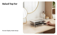 Clear Makeup Case with Drawers particle-resistantresistant 3-Tier Clear Drawer unit for Dorm Room