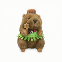 Groundhog Stuffed Animal with Cap Adorable Sitting Groundhog Stuffed Animal Squeezable Long-Lasting for Children, Nursery, Shelf