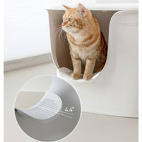 Semi-Enclosed Litter Box Spacious Pet Supply Open for Home