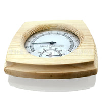 Wood-Trim Sauna Thermometer and Hygrometer, Heat-Resistant Accessory