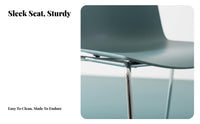 Stackable Molded Plastic Seat Nordic Modern Design Armless Shell Chair Space-Saving Lightweight for Apartment Dwellers