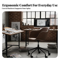 Armless rotating Chair Height Adjustable Office Furniture effortless Rolling Casters