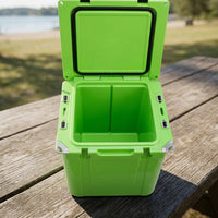 Portable Cooler with Basket and Divider Heavy-Duty Ice Chest Box Leakproof for Camping