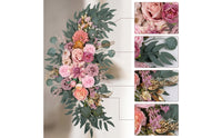 Welcome Sign Floral Garland Luxuriant Floral Swag with Roses Romantic Decorations for Wedding Arch