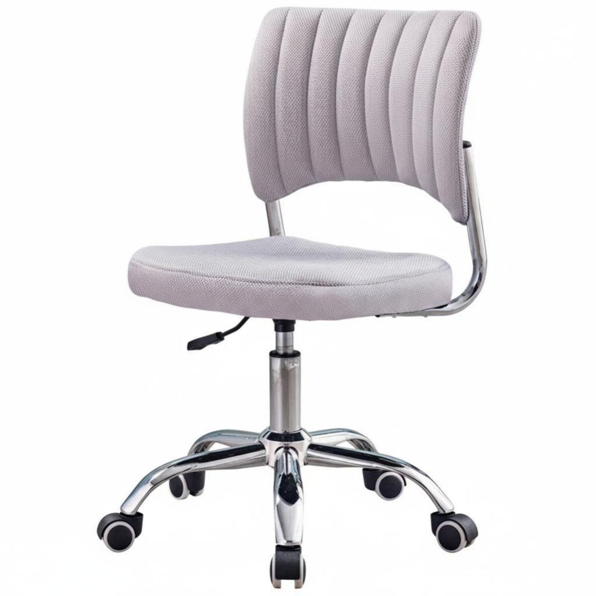 Armless Swivel Task Chair Padded Cushion Armless Rolling Chair Compact Design