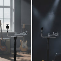 Drum Kit Extension Clamp Knurled Drum Clamp with L-Rod Adjustable Percussion Accessory for Drummers