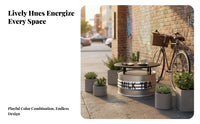 Oil Drum Chair and Table utilitarian design Barrel Seating Creative these containerse sturdyDuty for Homeowners, pairs, Backyard