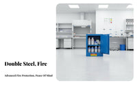 Fire Resistant Safety Cabinet Heavy Duty Steel Construction Storage Cabinet Antistatic Grounding Fireproof Storage Box Double Ventilation for Laboratory Technicians, Industrial Workers, Factory Managers, Laboratoryoratory Oratory, Warehouse, Workshop