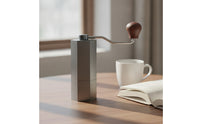 Manual Coffee with Crank Small Capacity Manual Coffee Bean Mill External Settings for Travel, Office