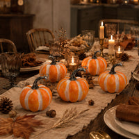 Set of 10 Foam Pumpkin Models for Thanksgiving and Halloween Decor