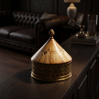 Jewelry Box with Brass Base Lidded Decorative Jewelry Box Small for Collectors