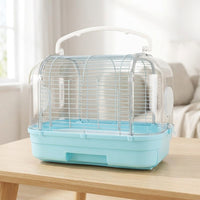 Acrylic Bird Cage Portable Bird Carrier Cage, Transparent Breathable Outdoor Travel Bag, Handheld Small Parrot Carrier for Transport