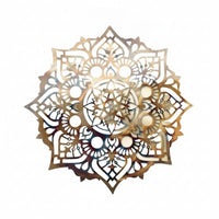Metal Wall Decor Gold-Toned Headboard Sign Cut for Entryway, Decorators