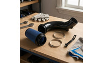 Air Intake Kit with Mounting Bracket Curved Air Intake Kit with Pipe Car Part Pleated No Modification for Truck Enthusiasts