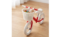 Rattan-Style Bike Basket with Straps Woven Bike Basket with Straps Vintage-Inspired Open-Top for Cyclists, Commuters, Tabletop, Entryway