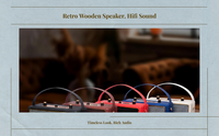 Retro wood Hi-Fi speaker, microSD