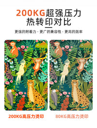 全自动拼豆烫画机跨境爆品电动平板热转印印花机服装T恤压烫机器