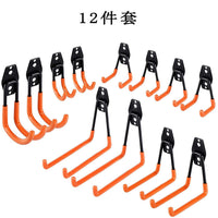 Garage Hooks Set of 12 Heavy Duty Iron Hooks for Bicycles and Garden Tools