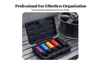 5 Pieces Non-Scratching Wheel Protector Lug Nut Socket Set Cr-Mo Steel Construction Lug Nut Socket Set for Tire Shop