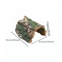 Tree Trunk Hide Natural Look Pet Cave Decor Textured Surface