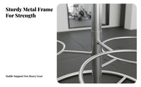 Space Saving Exercise Ball Rack Sturdy Metal Frame Exercise Ball Stand Tidy Organizer Stable Design for Fitness Center