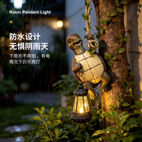 Solar Powered Resin Frog Hanging Garden Light for Outdoor Decor