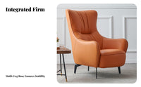 Nordic design Highrear winged Chair Modern Design Upholstered highrear armchair Armchair Thickly Cushioned Living Room Furnishing Ergonomic for homeowners, Book Lovers, Office Workers, perusing alcove, Study, Bedroom, Reception Area