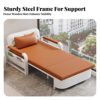 Foldable Single Folding Lounger Multifunctional Fold-unfold Foam Mattress two-wayUse transformable Furniture Space-Saving for Adults, Apartment Dwellers, Students, Balcony, Small Apartments, Bedroom, Guest Room