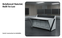 Heavy-Duty Construction Control Center Console Cold-Rolled Steel Frame Security Desk Silent Slide S Control Room Workstation Fireproof Material for Dispatchers, IT Professionals, Data Centers