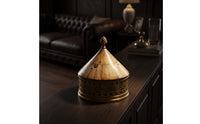 Jewelry Box with Brass Base Lidded Decorative Jewelry Box Small for Collectors