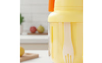 Food Grade Portable Salad Cup with Fork Leak Proof Double Layer Drainer Cup Easy to Clean Takeaway Fruit Container for Students