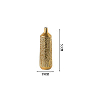Gold Floor Vase Luxury Look Hammered Metal Vase for Retail Display